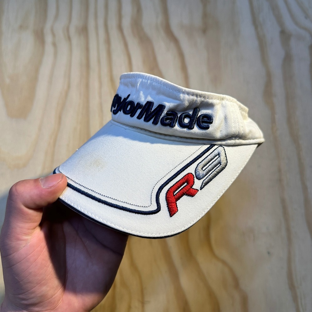 TaylorMade R9 Golf Visor White Adjustable Strap Unisex Active Hat OSFA